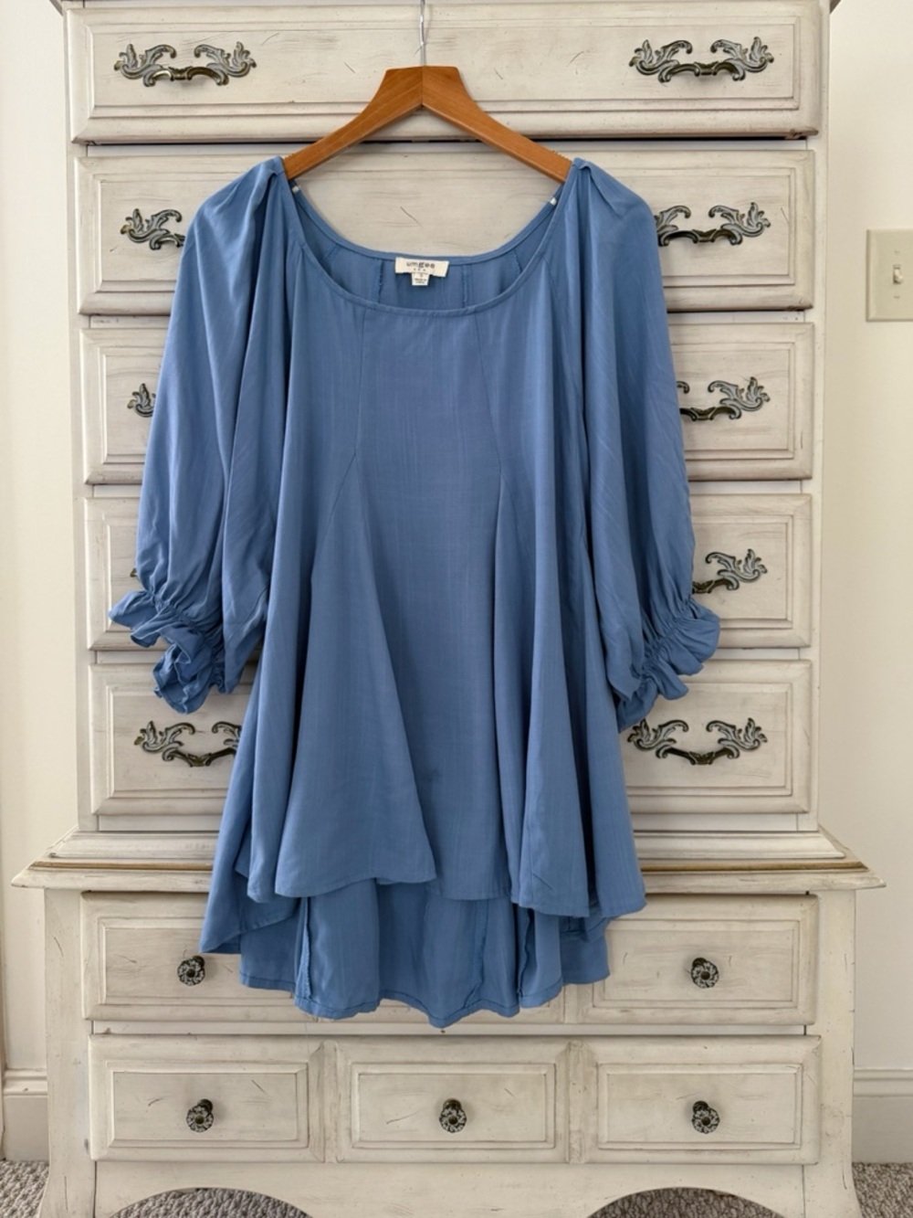 Umgee Periwinkle Babydoll Top